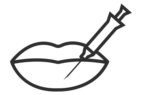 Beauty Injection Line Icon: Graphics & Illustrations
