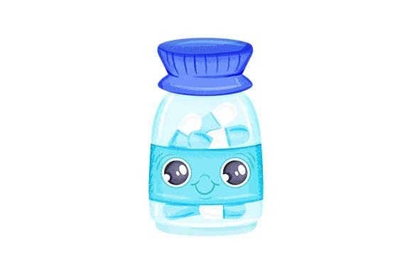 Cute Pill Bottle Character for Crafts & Medical