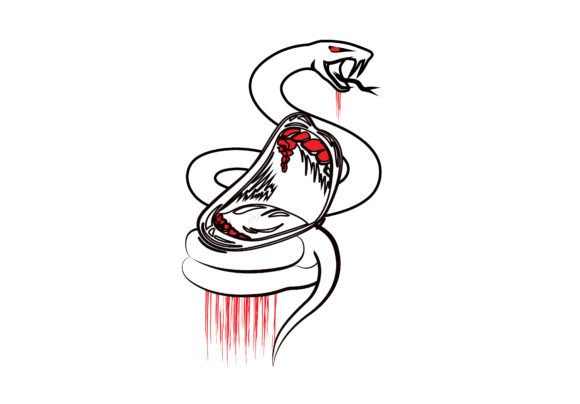 Lips Snake Skull: Bold Graphics for T-Shirt Designs