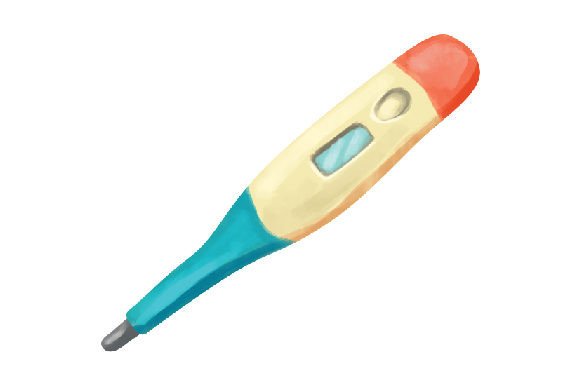 Medical Thermometer Watercolor for Crafts & Medical