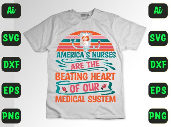 Nurses Beating Heart 129: Graphics for T-Shirt Designs