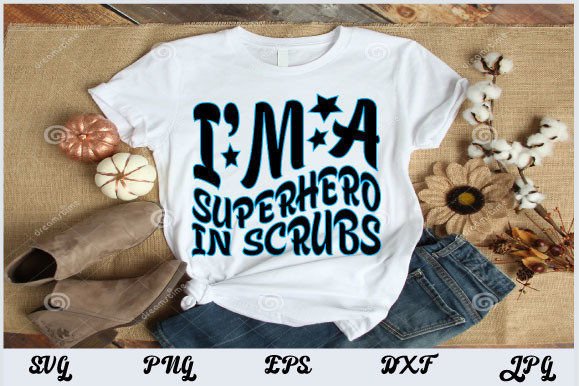 Retro Nurse Design: Superhero Graphics for T-Shirt Designs