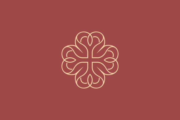 Review: Heart Shape Petals Flower Feminine Logo for Embroidery