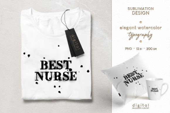 Sublimation Clipart Mothers Day Nurse: Graphics for T-Shirt Designs